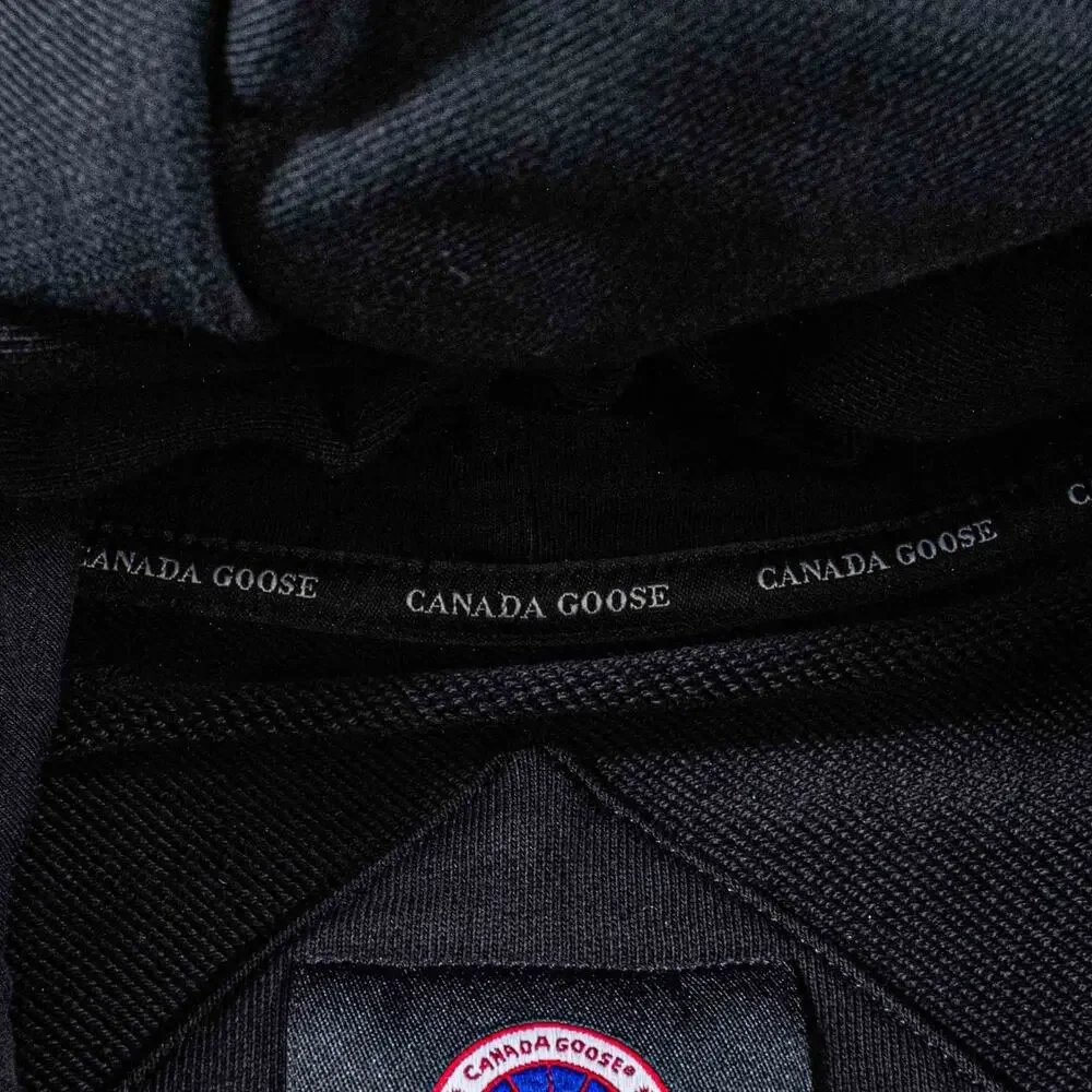 Canada Goose Huron Hoodie Black Medium Made In Italy Luxury Designer Pullover - Picture 13 of 16